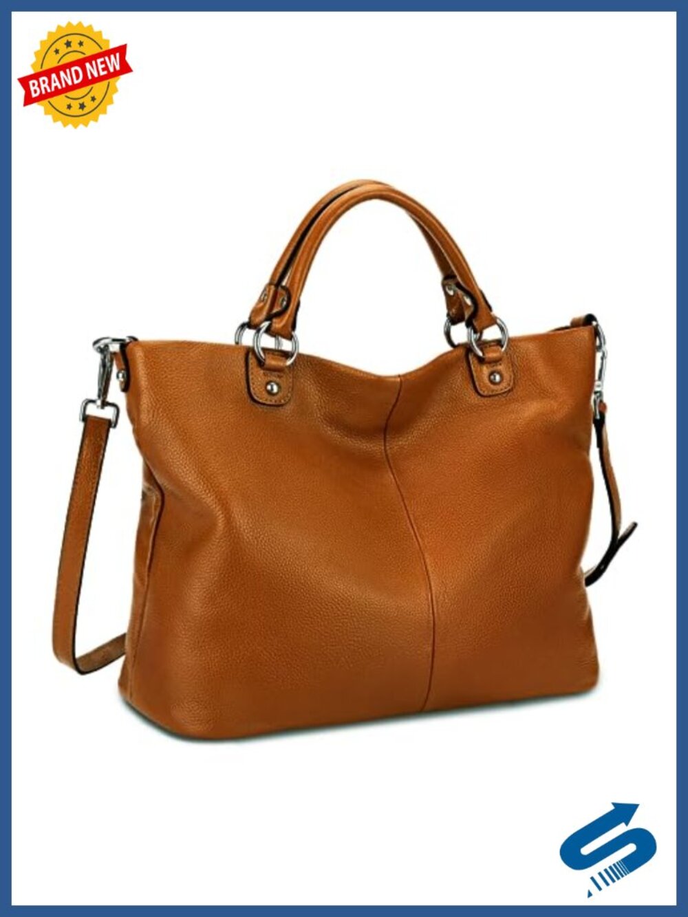 Genuine Leather Tote Purse Women Top Handle Satchel Laptop Bag